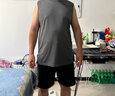 步锐特（BURUITE）健身衣服男冰丝速干背心运动服套装夏季T恤篮球服送父亲短袖跑步 83606深灰+62套装 XL【推荐体重110-130斤】 实拍图