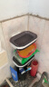壁挂式肥皂盒免打孔香皂盒吸盘沥水卫生间置物架浴室大号双格皂盒 双层（灰色） 实拍图