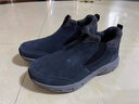 斯凯奇（Skechers）男鞋保暖男靴高帮鞋加厚加绒棉鞋一脚蹬休闲运动鞋237283C 海军蓝色/灰色/NVGY 42 实拍图