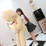 熊玩偶超大号毛绒玩具大熊公仔抱抱泰迪熊猫娃娃陪睡送女朋友孩床上抱枕长条可爱 棕色黑卫衣熊 1米 心动 实拍图