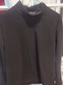 真维斯（JEANSWEST）打底衫女加绒长袖t恤女装半高领秋冬新款上衣服修身保暖内搭加厚 白色 小幸运笑脸棕_K_左领角 L 实拍图