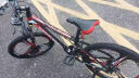 EG7山地自行车成人学生变速越野单车双减震赛车26寸青少年男女 三刀【升级减震 轻量铝架】黑红 24寸21速【适合：145-165CM】 实拍图