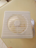 圆振排气扇卫生间换气扇墙壁式浴室厨房抽风机排风扇强力圆形家用静音 8寸 面板25x25cm 开孔20x20 10cm电源线+无插头 实拍图