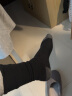 Gap男装洋气拼色休闲袜子442205 款男士深色时尚中筒袜三双装 黑色 均码(24-26cm) 实拍图