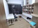 正木枫 【顺丰速发】实木双人书桌简约工作台家用电脑桌写字桌学习桌子 象牙白【实木松木贴皮】+牛角椅*2 180*60*75cm 实拍图