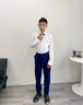 罗蒙儿童西装套装帅气男童花童主持人礼服男孩钢琴演出服 藏青色 110 实拍图