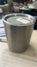 无印良品（MUJI）不锈钢双层马克杯 大容量男女办公学生水杯茶杯咖啡杯 银色380ml 实拍图