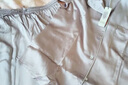 金三塔商场同款真丝睡衣女两件套100%桑蚕丝宽松情侣丝绸睡衣套情人礼物 雾霾兰（重磅19姆米） XL 实拍图