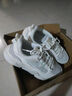 鸿星尔克男鞋厚底软底老爹鞋春秋2026新款轻便增高青少年学生休闲运动鞋男 白/铅笔灰【皮面厚网-店长推荐】 40 官方直发 实拍图
