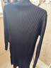 怡曼芙针织连衣裙女秋冬半高领中长款显瘦气质毛衣裙过膝长裙内搭打底裙 黑色 均码 衣长约95 实拍图