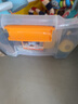 爱丽思（IRIS） 特大号收纳箱透明塑料搬家箱衣服收纳盒子衣物整理箱子储物盒 *橙色把手/透明 单个装 56L 长66*宽40*高32 实拍图