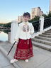 心可派儿马面裙儿童古装新中式礼服女童外套明制汉服唐装中国风拜年服秋冬 DX04772三件套 140 码建议身高135CM 实拍图