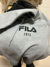 FILA 斐乐官方情侣款连帽卫衣秋季新款纯棉宽松针织长袖上衣加绒 【加绒】云雾花灰-MG L 实拍图