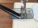 炊大皇 厨房置物架 筷笼壁挂式免打孔餐具套装收纳沥水刀叉收纳架绿色 实拍图