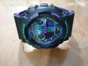 卡西欧（CASIO）G-SHOCK 海洋之心潮流炫色运动双显男表 霓彩武士 GA-100BL-1ADR 实拍图