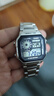 卡西欧（CASIO） 卡西欧(CASIO)小方块数显电子表狂飙安欣同款男防水学生运动手表 黑盘钢带AE-1200WHD-1A 实拍图