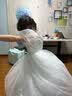 安妮优儿女童礼服花童婚礼小女孩婚纱钢琴演奏演出服儿童高端主持人公主裙 白色长款短袖 130 实拍图