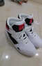 李宁男鞋板鞋休闲鞋男春秋季高帮新款耐磨防滑革面轻质滑板鞋运动鞋子  标准白/ 公牛红 43 实拍图