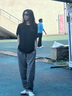 Foss Phil裤子男士冰丝夏季宽松垂感休闲长裤刺绣薄款直筒裤FPK22深灰2XL 实拍图