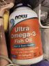 诺奥(NOW Foods)深海鱼油75%软胶囊ultra超级鱼油omega3中老年大人欧米伽180粒家庭装 实拍图