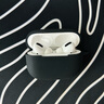 ESCASE airpods pro保护套苹果无线蓝牙耳机防滑套防摔液态硅胶轻薄收纳盒带挂钩防指纹 黑色 实拍图