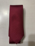 诺斯.马丁简约真丝领带男士正装商务职场日常领结不含领带夹子 红色真丝7CM宽 实拍图