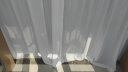 京东京造天丝绒白纱帘 不透人半遮光窗纱客厅阳台挂钩窗帘 宽3*高2.65米 实拍图