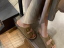 西遇平底勃肯凉拖鞋女2025新款夏季外穿一字拖鞋森系新复古回潮凉鞋 棕色 38 实拍图