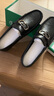 啄木鸟轻奢男鞋豆豆鞋男秋季新款男士休闲皮鞋时尚百搭商务乐福鞋套脚透 黑色HD07 42 偏小（请拍大一码） 实拍图