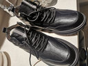 戈耐真皮商务休闲鞋男士秋冬季加绒加厚保暖二棉鞋靴防滑工作爸爸男鞋 真牛皮【羊毛+聚酯纤维混合】 41 码 (255mm) 实拍图