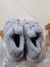 娇奈纯棉拖鞋包跟高跟棉拖鞋女新款冬季包跟室内卡通可爱厚底拖鞋保暖 灰色[可爱包跟兔兔] 36-37 [推荐34-35脚] 实拍图