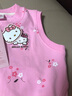 Hello Kitty女童马甲儿童背心棉春装保暖2025新款洋气针织马夹秋季外穿童装 深粉碎花513057 140 CM适合135-145 实拍图