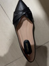达芙妮单鞋女新款夏季尖头气质平底鞋一脚蹬舒适百搭女鞋子 黑色 38 实拍图