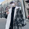 杜小闲美式复古羊羔绒棉服男秋冬季加绒加厚外套小香风宽松格子棉衣潮牌 M166 黑色 XL [建议120-140斤] 实拍图