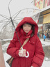 雪中飞新款百搭经典立体大口袋按扣袖口女士中长款连帽羽绒服女 酒红色|8882 M 165/88A 实拍图