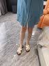 ZHR平底凉鞋女夏经典纯色沙滩女鞋一字带百搭鞋子女  AY181 米色 37 实拍图