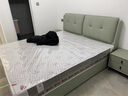 曲美家居（QM）床双人床真皮床 现代简约主卧室大床皮艺家具实木框架 绵绵方糖 箱体床+床头柜*2+床垫 1.8*2.0M清新绿 实拍图