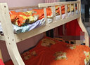 兰鼎匠【现货闪发】儿童床实木上下铺床高低床子母床成人双层床双人床 爬梯款丨床+床垫+书架+双抽 上铺宽130下铺宽150 实拍图