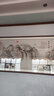 佳得雅新中式客厅装饰画沙发背景墙壁画字画山水画靠山图办公室风景挂画 流水生财A1 106*249cm宣纸+胡桃色框（大气） 实拍图