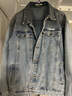 真维斯（Jeanswest）夹克男士2026春季牛仔夹克痞帅潮工装翻领外套男蓝色3XL 实拍图