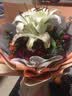 花艺湾鲜花同城配送玫瑰百合花束表白送女友老婆闺蜜生日礼物 11朵红玫瑰3朵百合花束 全国同城配送 留言送花日期 实拍图