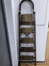 杜邦（DUPONT）梯子家用折叠铝合金梯加厚人字梯多功能登高梯爬步安全梯扶梯楼梯 香槟色五步铝梯 实拍图