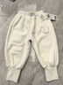 巴拉巴拉童装宝宝裤子儿童长裤婴儿2025冬装男童女童运动裤摇粒绒加厚时尚 奶白 90 实拍图