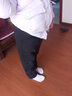 纯贝兔童装男同款女童裤子新款冬季夹棉加绒三层加厚北方保暖儿童棉裤一条过冬中大童外穿休闲修身长裤 黑色183三层羊胎绒加厚 170（建议身高165cm左右） 实拍图