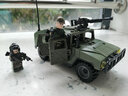 兼容乐高特种兵军事积木玩具特警小人拼装模型男孩儿童生日礼物 猎豹18人18盾+吉普+悍马车+桶 实拍图