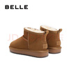 百丽（Belle）户外徒步雪地靴女休闲保暖短靴D1D1DDM4 棕色 38 (240mm) 实拍图