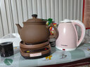 壶福（HF） 分体式紫砂中药锅煎药壶无釉锅中药壶熬药锅煎中药养生壶全自动电药煲中药煲熬药罐煎药机电砂锅 【紫砂】 4L 壶A+赤底座A 实拍图
