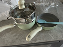 苏泊尔（SUPOR） 宝宝辅食锅婴儿辅食锅煎煮一体儿童蒸煮锅不粘奶锅麦饭星石套装 薄荷绿【煎锅奶锅+屉+铲勺】 16cm 实拍图