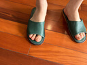 果洛菲（GUOLUOFEI）真皮家居拖鞋男夏季居家室内防滑防水牛皮凉拖鞋软底家用女 实拍图