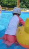 B.Duck小黄鸭儿童泳衣分体女童防晒冲浪服长袖长裤保暖温泉游泳衣 实拍图